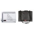 rOtring Zeichenplatte, Kunststoff, durchsichtig, A4 & Aristo AR7064 Geo Board Carry Bag (Transporttasche für Zeichenplatten DIN A4) schwarz/rot