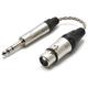 GUCraftsman 6.35mm Stereo Male to 4 Pin XLR Balanced Female Portable Headphone Adapter Cable 6N Single Crystal Silver Headphone Jack Convert Cable for Audio Players with 6.35mm Ports