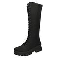 Rieker Ladies R-Evolution Stretchy Back Knee High Boots W0390-00 - Black Nubuck Leather - UK Size 6 - EU Size 39 - US Size 8