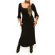 Blue Banana Women's Scoop Neck Maxi Dress Black Size 14