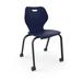 KI Furniture Intellect Wave 18" Classroom Chair w/ Casters Plastic/Metal in Gray/Blue | 32 H x 19.7 W x 20 D in | Wayfair IW418C-BL-PND-S-CTN