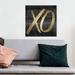 Oliver Gal XO, XO Kisses & Hugs - Textual Art Canvas in Black | 12 H x 12 W x 1.5 D in | Wayfair 15962_12x12_CANV_XHD