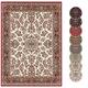 Hanse Home Design Kurzflor Wohnzimmerteppich Orient - Zabul Perser Look, Orientalischer Teppich für Esszimmer, Wohnzimmer, Schlafzimmer - Creme/Rot, 140 cm