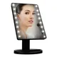 Miroir de maquillage LED rotatif à 360 ° cadre en plastique ABS miroir cosmétique de bureau