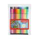 Premium Felt-Tip Pen | STABILO Pen 68 | Wallet of 30 | Assorted Colours | School Revision Stationery Colouring Art Stationery