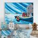Breakwater Bay Fisherman Boats In The Harbor - Nautical & Coastal Canvas Artwork Canvas/Metal in Blue | 16 H x 32 W x 1.5 D in | Wayfair