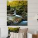 Millwood Pines Beautiful Summer Forest Waterfall II - Traditional Canvas Artwork Canvas in Green/Yellow | 20 H x 12 W x 1 D in | Wayfair