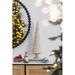 The Holiday Aisle® Fringes Embellished Cone Wood/Metal in Brown/White | 21.3 H x 5.1 W x 5.1 D in | Wayfair 569F1B1BA8484F26BE6D135D885C0767