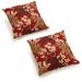 Red Barrel Studio® 17-Inch Outdoor Knife Edge Throw Pillows Set Of 2 Montfleuri Sangria Polyester/Polyfill | 6 H x 17 W x 17 D in | Wayfair