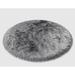 Gray 66 x 66 x 3 in Area Rug - Everly Quinn Mar Vista Solid Color Machine Made Power Loomed Faux Sheepskin Area Rug in Sheepskin/Faux Fur | Wayfair