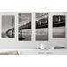 Latitude Run® Bay Bridge at Night - 4 Piece Wrapped Canvas Photograph Set Canvas in Brown | 38 H x 72 W x 1.5 D in | Wayfair