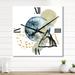 Designart 'Minimalistic Landscape of Mountains With Moon II' Modern Metal Wall Clock