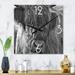 Designart 'Scottish Highland Cows Living On Moorland' Farmhouse Wall Clock Decor