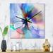 Designart 'Abstract Creative Blue Flower' Modern Large Wall Clock