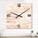 Designart 'Pastel Abstract With Pink Beige & Yelllow Spots' Modern wall clock