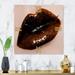 Designart 'Close-Up Of Gorgeous Woman Lips II' Modern Large Wall Clock