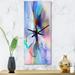 Designart 'Abstract Creative Blue Flower' Modern Large Wall Clock