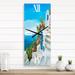 Designart 'House Near The Sea Colorful Flowers IV' Nautical & Coastal Metal Wall Clock