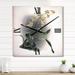 Designart 'Vintage Orchid Flower' Traditional Wall Clock Decor