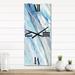 Designart 'Blue Silver Spring II' Modern Large Wall Clock