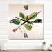 Designart 'Vintage London Plants I' Farmhouse Wall Clock Decor