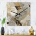 Designart 'Glam Gold Desert Neutral' Glam Metal Wall Clock
