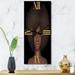 Designart 'Portrait of African American Woman III' Modern Wall Clock Decor