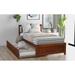 Easy Assemble Space Saving Comfort Twin Wood Platform Bed with Twin Trundle&Headboard for Small Aprtment Dorm Bedroom