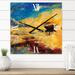 Designart 'Boat At The Ocean Horizon During Sunset' Nautical & Coastal Wall Clock Decor