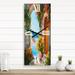 Designart 'House Near The Sea Colorful Flowers Summer Seas' Nautical & Coastal Large Wall Clock