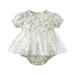 adviicd Baby Girl Dresses 12-18 Months Flower Girl s Wedding Dress Lace Sleeveless Tulle Summer Vintage Dresses