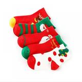 Baywell 5 Packs Infant Toddler Kids Christmas Holiday Winter Warm Socks Ankle Crew Dress Socks For Children Girls Boys 6-8Y