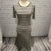 Lularoe Dresses | Lularoe - Julia Gray Striped Dress- Size S | Color: Gray | Size: S