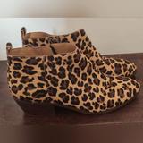 J. Crew Shoes | J. Crew Leopard Print Calf Hair Booties | Color: Black/Brown | Size: 7.5