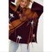 Free People Sweaters | Free People Falling Star Poncho Metallic Sweater Oversized Fringe M/L | Color: Brown/Purple | Size: M/L