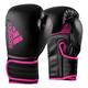 adidas Boxhandschuhe Hybrid 80 - geeignet fürs Boxen, Kickboxen, MMA, Fitness & Training - für Kindern, Männer oder Frauen - Schwarz/Pink - 8 oz