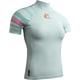 Cressi Shield Lady Rash Guard Short/SL - Protective Short Sleeve Rash Guard für SUP und Wassersport, Aquamarin/Rosa, S/2, Frauen