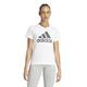 adidas Damen Essentials Logo Langarm T-Shirt, White/Black, S