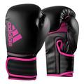 adidas Boxhandschuhe Hybrid 80 - geeignet fürs Boxen, Kickboxen, MMA, Fitness & Training - für Kindern, Männer oder Frauen - Schwarz/Pink - 6 oz