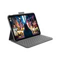 Logitech iPad (10. Generation) Tastatur-Case | Slim Folio mit integrierter kabelloser Tastatur (Grafit) - French Layout