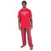 NFL Men's Badge Sleep Set (Size L) Tampa Bay Buccaneers/Red/Pewter, Cotton,Polyester,Rayon