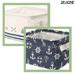 SR-HOME Nursery Nautical 3 Piece Fabric Basket Set Fabric in Blue/White | 5.5 H x 7.5 W x 6 D in | Wayfair SR-HOMEa0e5868