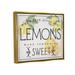 Stupell Industries Life Gives Lemons Bold Citrus Fruit Border Sign Canvas Wall Art By Daphne Polselli Canvas in Black/Green/Yellow | Wayfair