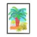 Stupell Industries Tropical Palm Plant Leaves Whimsical Summer Botanicals - Picture Frame Graphic Art on in Blue/Brown/Green | Wayfair