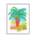 Stupell Industries Tropical Palm Plant Leaves Whimsical Summer Botanicals - Picture Frame Graphic Art on in Blue/Brown/Green | Wayfair