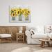 Stupell Industries Three Sunflower Bouquets Country Planks Still Life - Painting on Canvas in White | 36 H x 48 W x 1.5 D in | Wayfair