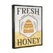 Stupell Industries Fresh Honey Rustic Bee Hive Sign by Jennifer Pugh - Floater Frame Advertisements on Canvas in Black/Brown/Yellow | Wayfair
