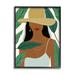 Stupell Industries Smiling Woman Wearing Sun Hat Drifting Leaves by Birch&Ink - Floater Frame Graphic Art on Canvas in Brown/Green | Wayfair