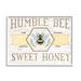 Stupell Industries Sweet Honey Bumble Bee Sign Country Tartan Banner by Jennifer Pugh - Floater Frame Graphic Art on Canvas in White/Yellow | Wayfair