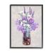 Stupell Industries Mixed Purple Bouquet Full Rose Wildflower Blooms by Ziwei Li - Floater Frame Graphic Art on Canvas in Indigo | Wayfair
